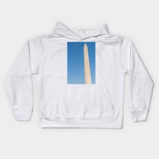 Washington Monument tall obelisk in National Mall Kids Hoodie